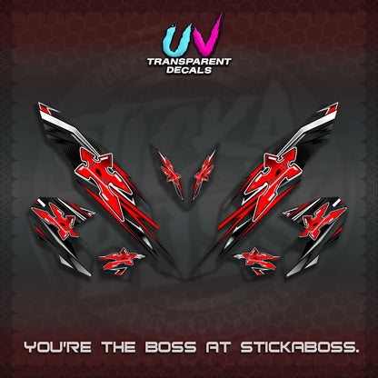 【PREMIUM UV PRINT】TRANSPARENT CLICK V3 DECALS (2026 STAR LED DESIGN) STICKER DECALS By STICKABOSS