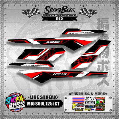MIO SOUL 125i GT DECALS ( LINE STREAK )【WITH FREEBIES】