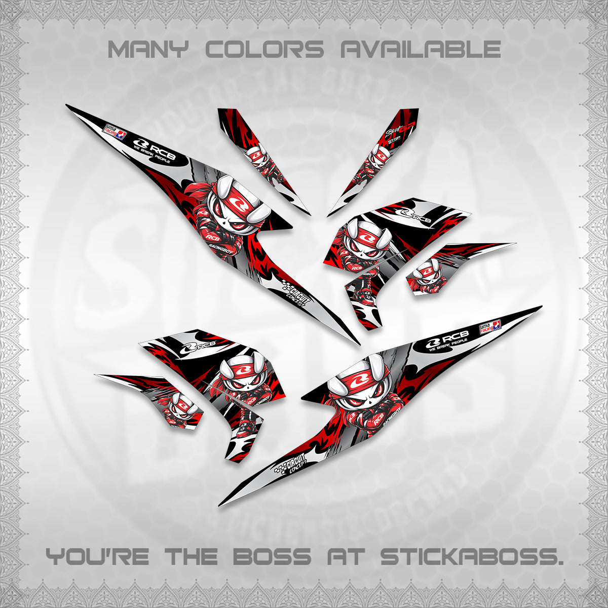 BEAT FI V3 DECALS (2026 NEW RCB 2.0 DESIGN) STICKER KITS BY STICKABOSS