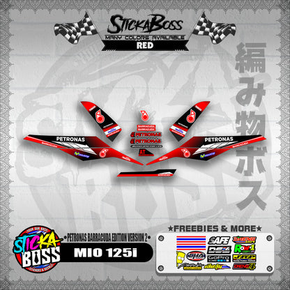 MIO 125i DECALS ( PETRONAS BARRACUDA EDITION VERSION 2 )【WITH FREEBIES】