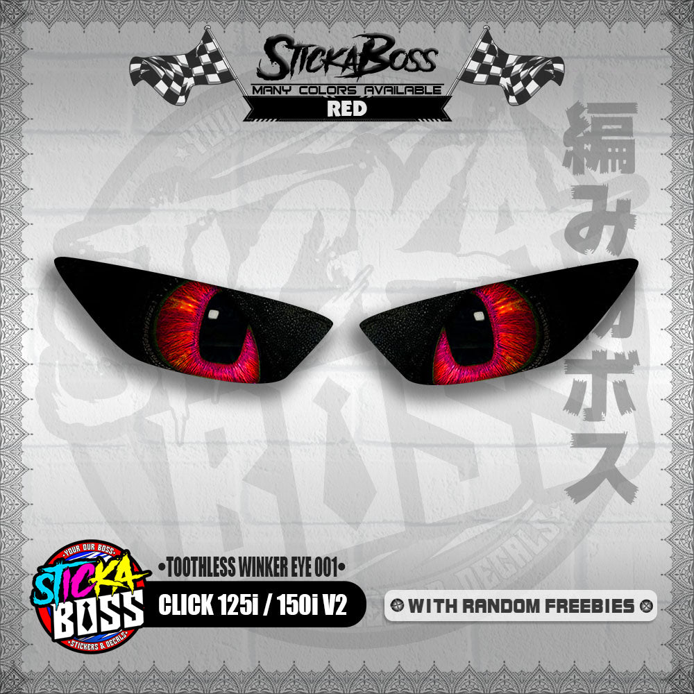 CLICK 125i / 150i V2 ( TOOTHLESS WINKER EYE 001 ) TRANSPARENT【WITH FREEBIES】