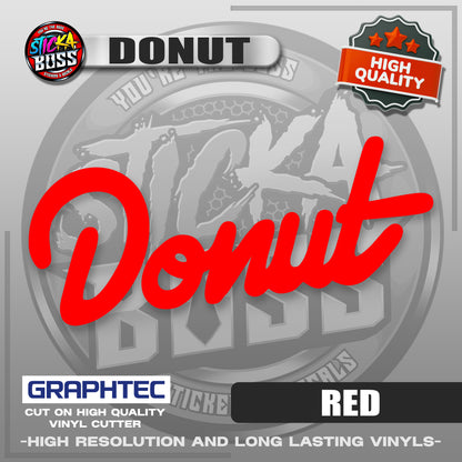 DONUT | VINYL WATERPROOF CUT-OUT STICKER DECALS【Stickaboss】