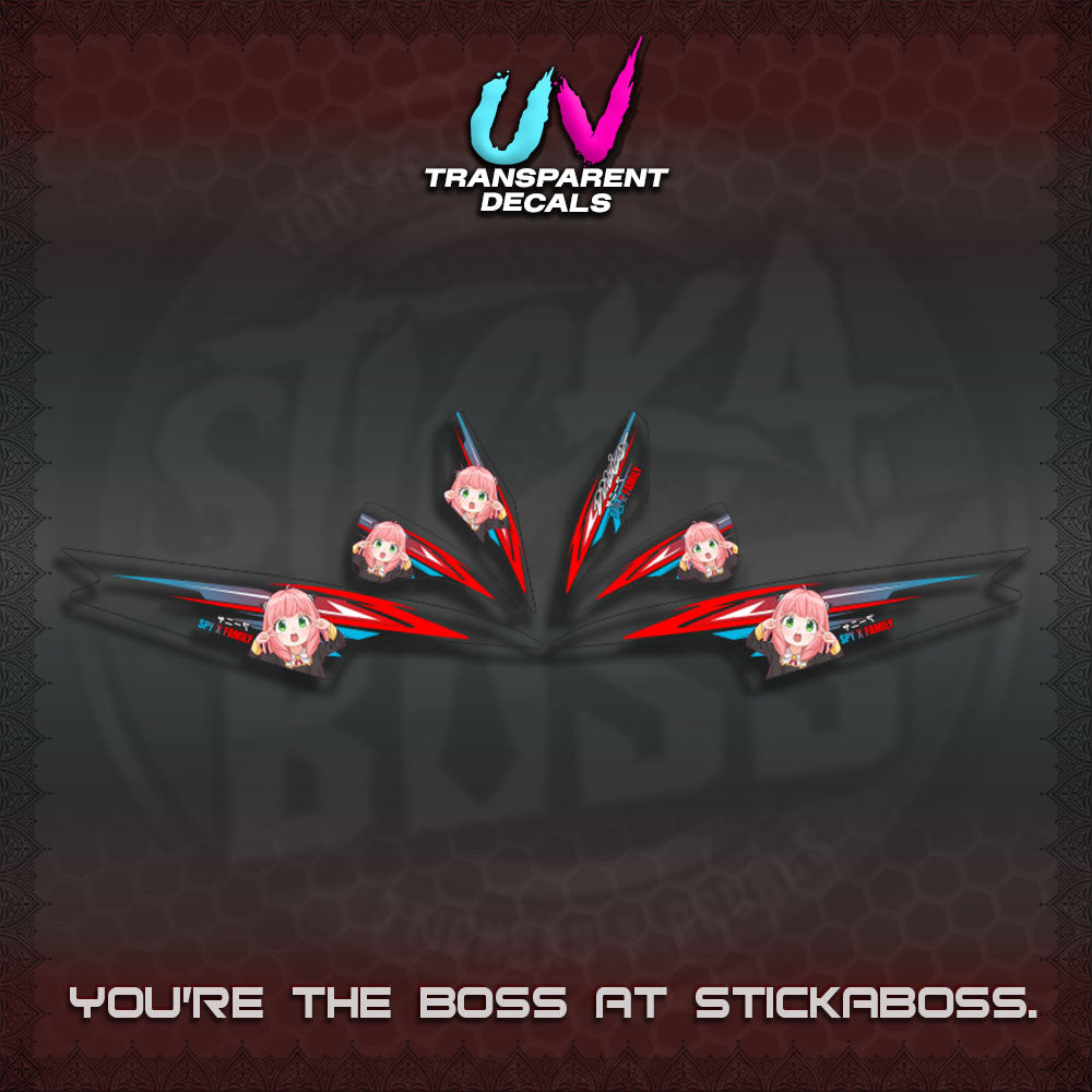 MIO SPORTY UV TRANSPARENT DECALS (2026 ANYA MOTIF DESIGN)STICKER DECALS By STICKABOSS
