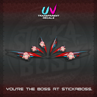 MIO SPORTY UV TRANSPARENT DECALS (2026 ANYA MOTIF DESIGN)STICKER DECALS By STICKABOSS