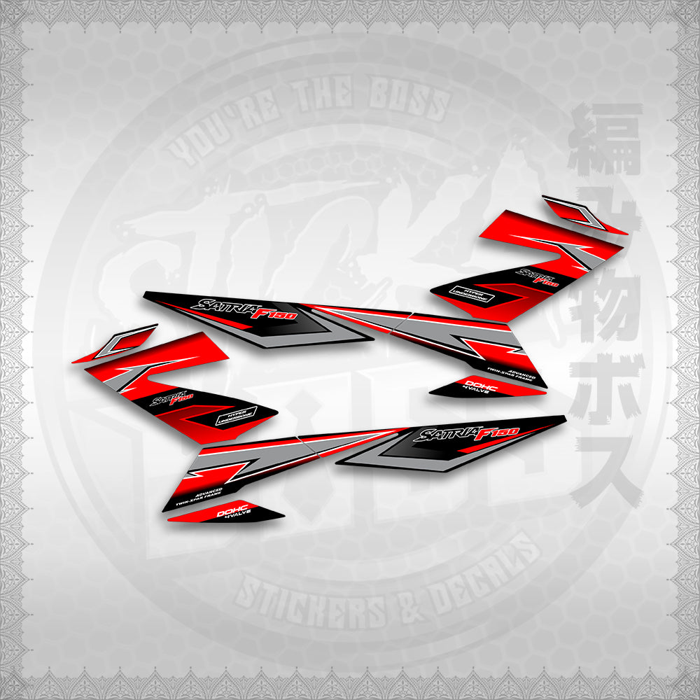 STICKER DECALS for RAIDER 150 FI THAI (RFIGRCUST03) By STICKABOSS (SOFIE LAMINATED WATERPROOF)