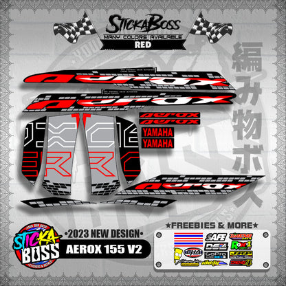 AEROX 155 V2 MALAYSIAN DECALS ( 2023 NEW DESIGN )【WITH FREEBIES】