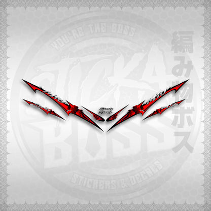 STICKER DECALS for MIO SPORT / MIO 1 (MSPSHEDCL) By STICKABOSS (SOFIE LAMINATED WATERPROOF)