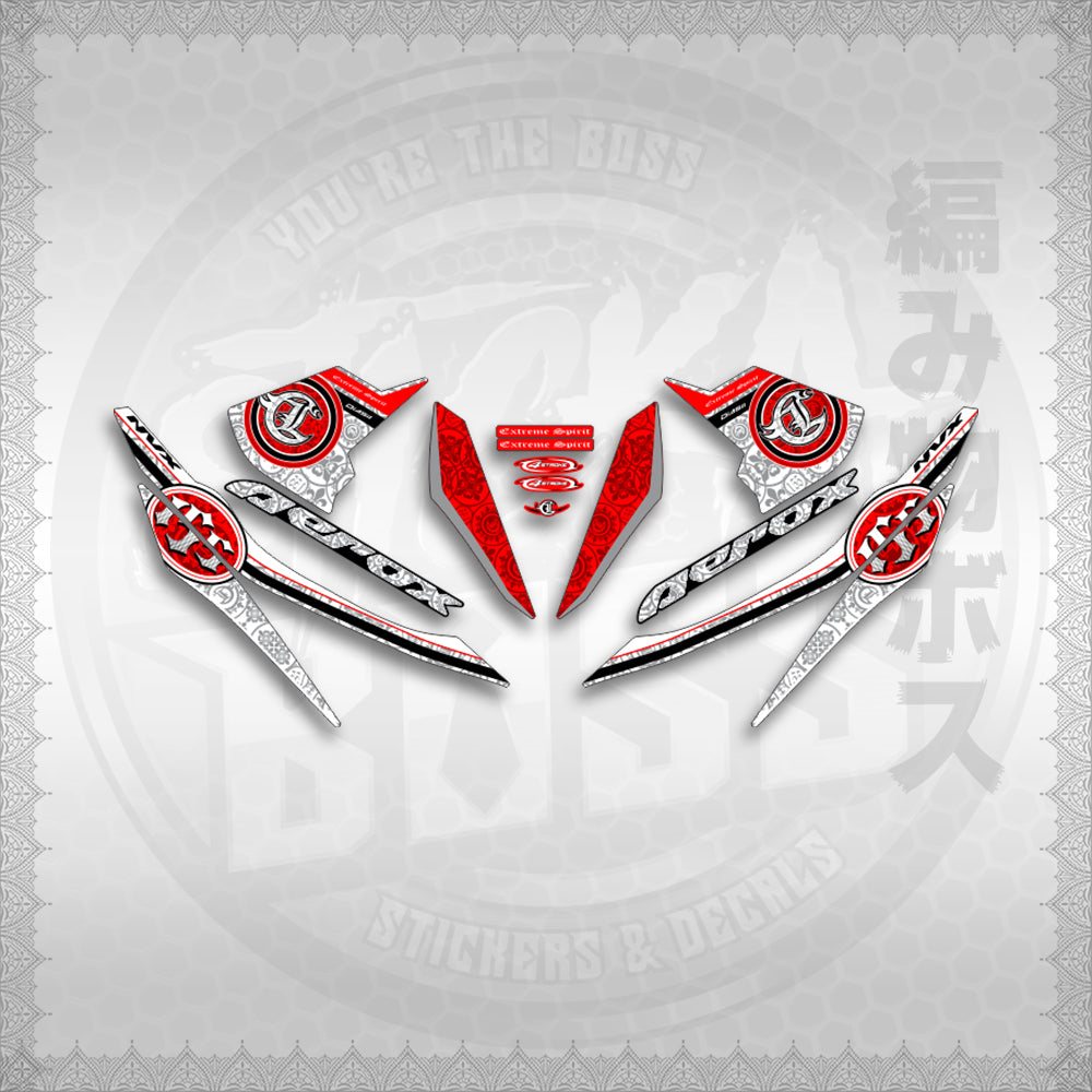 STICKER DECALS for AEROX V1 (AV1EXSPNV) By STICKABOSS (SOFIE LAMINATED WATERPROOF)