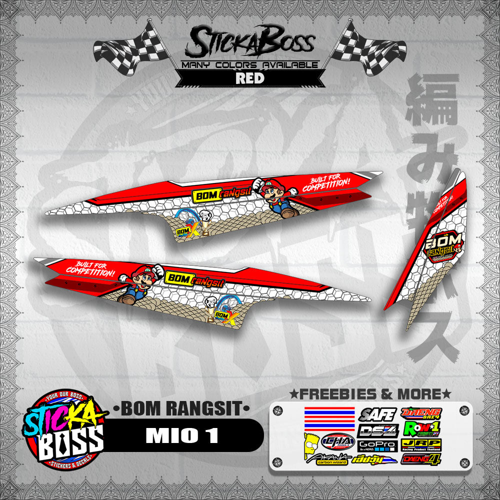 MIO 1 INDO DECALS ( BOM RANGSIT )【WITH FREEBIES】