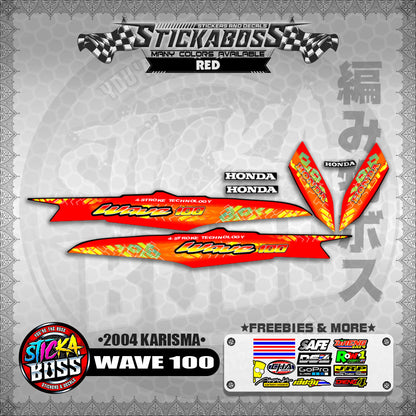 WAVE 100 STICKER DECALS ( 2004 KARISMA )【WITH FREEBIES】