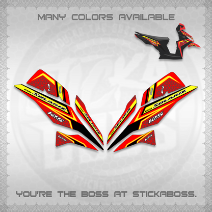 MIO I 125 M3 (NEW SOLARIZ MOTIF 25)STICKER DECALS By STICKABOSS (Copy)