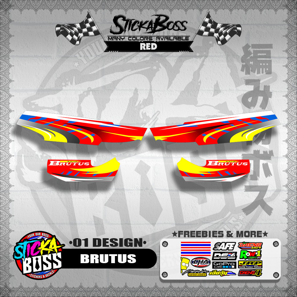 KAWASAKI BRUTUS STOCK DECALS ( 01 DESIGN )【WITH FREEBIES】