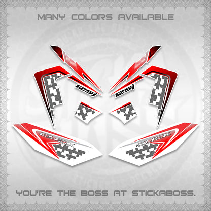 CLICK 125 V4 VIETNAM FOR WHITE DECALS (2026 TERBARU MOTIF DESIGN) STICKER KITS BY STICKABOSS
