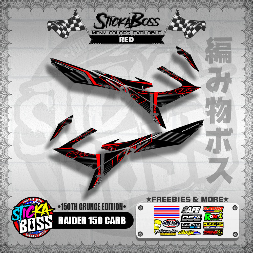 RAIDER 150 CARB DECALS ( 150TH GRUNGE EDITION )【WITH FREEBIES】