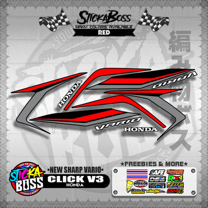 CLICK V3 DECALS ( NEW SHARP VARIO )【WITH FREEBIES】