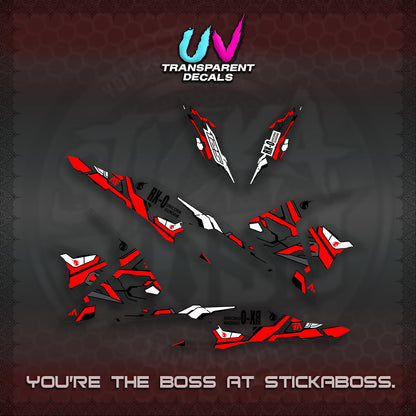 CLICK V2 UV TRANSPARENT VARIO DECALS (RX-O UNICORN GD)STICKER DECALS By STICKABOSS