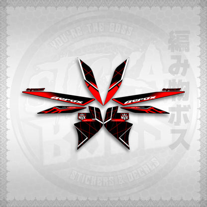 STICKER DECALS for AEROX V2 MALAYSIAN (AV2MAMABO) By STICKABOSS (SOFIE LAMINATED WATERPROOF)