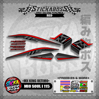 MIO SOUL I 115 STICKER DECALS ( MX KING ULTIMO )【WITH FREEBIES】