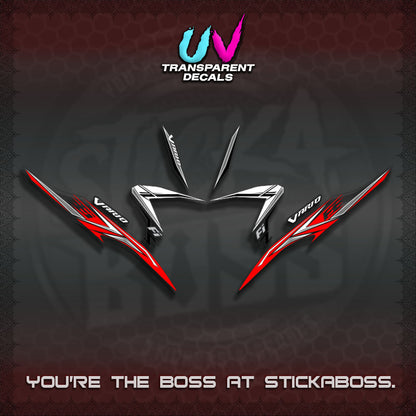 【PREMIUM UV PRINT】TRANSPARENT CLICK V2  VARIO DECALS(2026 CUSTOM 001 DESIGN)By STICKABOSS