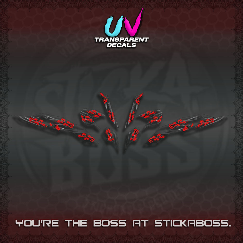 CLICK 125 V3 UV TRANSAPARENT DECALS (2026 SAKURA WIND DESIGN)STICKER DECALS By STICKABOSS