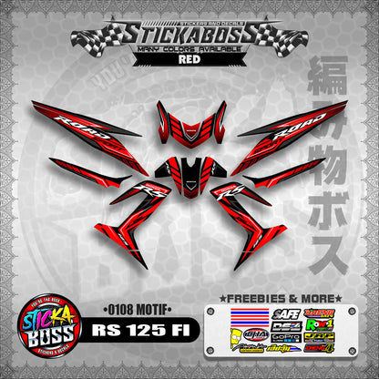 RS 125 FI DECALS ( 0108 MOTIF )【WITH FREEBIES】