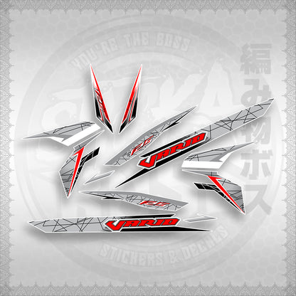 STICKER DECALS for CLICK 125 V3 (CV3VASTTEDEFOWH) By STICKABOSS (SOFIE LAMINATED WATERPROOF)