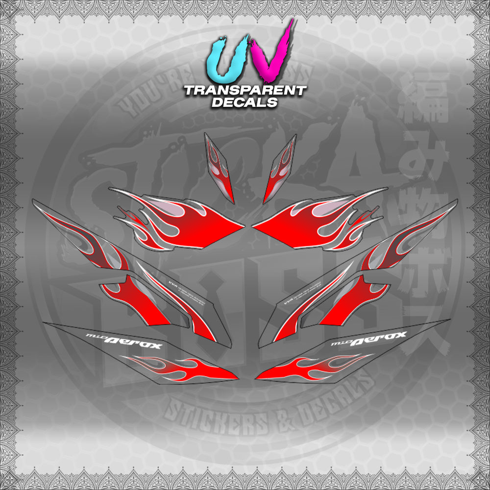 【PREMIUM UV PRINT】TRANSPARENT AEROX V3 ALPHA TURBO (AV3LEFIMO) 【WITH FREEBIES】