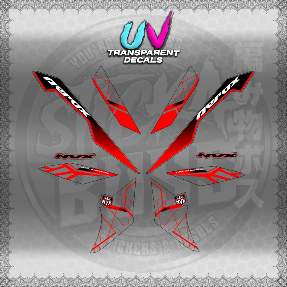 【PREMIUM UV PRINT】TRANSPARENT AEROX V3 ALPHA TURBO INDO-MALAYSIAN (AV3MAMABO)【WITH FREEBIES】