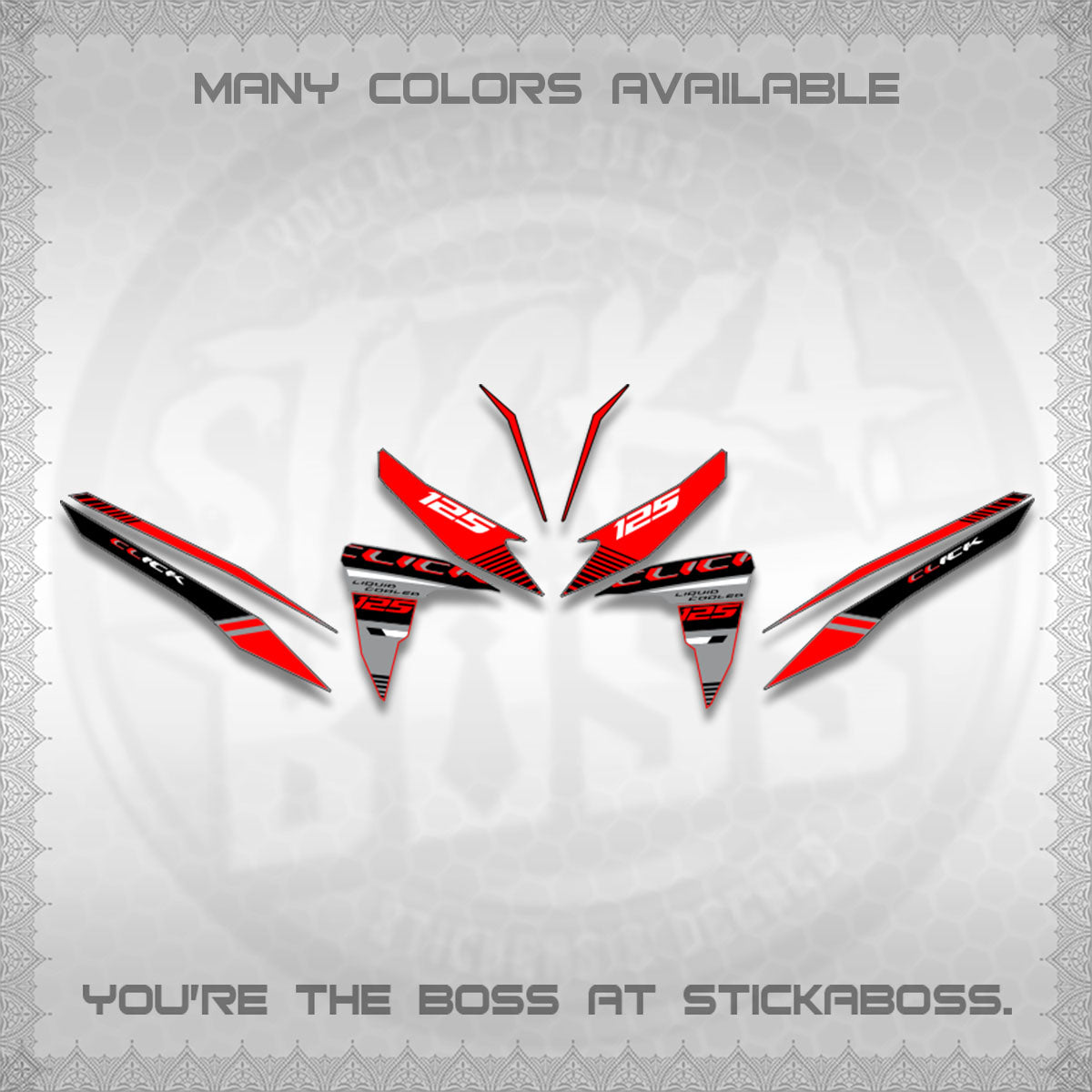 CLICK 125 V2 DECALS (2026 LIQUID COOLED DESIGN)STICKER DECALS BY STICKABOSS