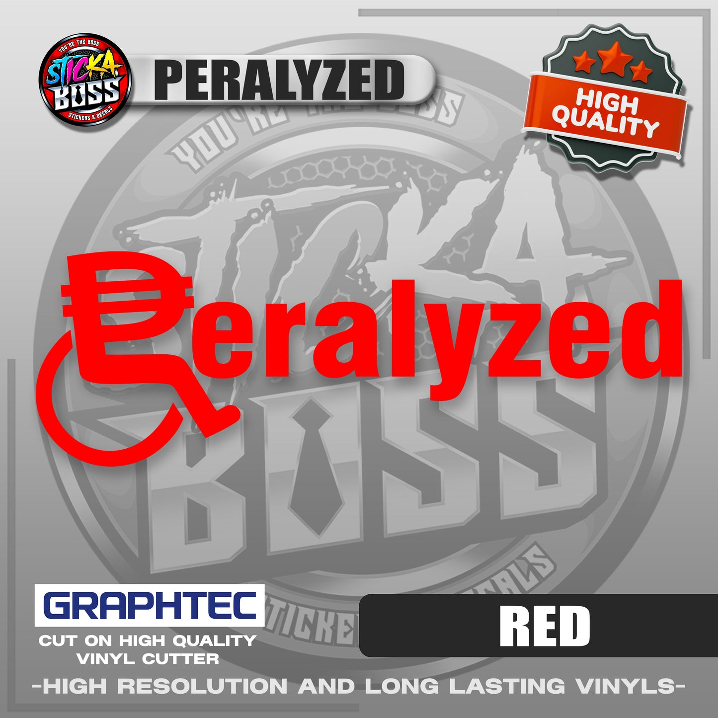 PERALYZED | VINYL WATERPROOF CUT-OUT STICKER DECALS【Stickaboss】