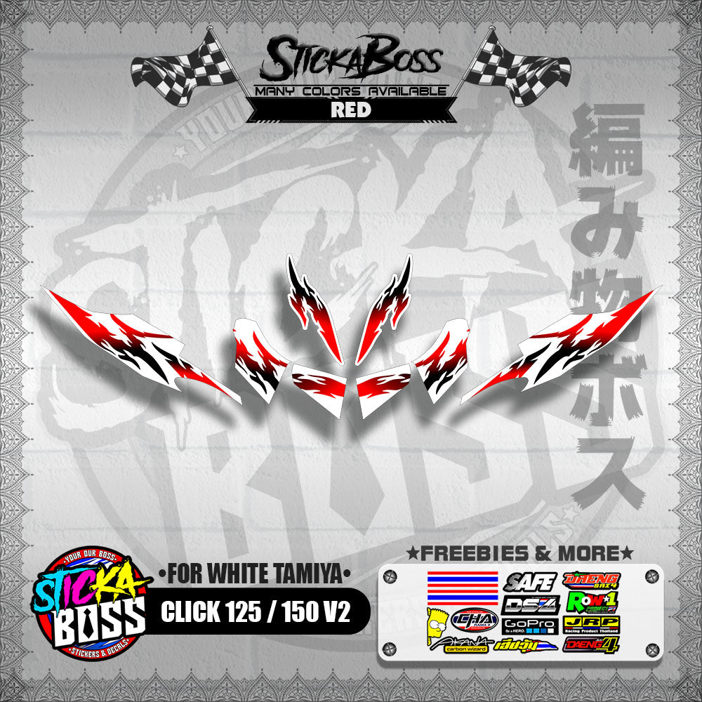 CLICK 125 / 150 V2 DECALS ( FOR WHITE TAMIYA )【WITH FREEBIES】