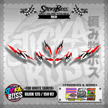 CLICK 125 / 150 V2 DECALS ( FOR WHITE TAMIYA )【WITH FREEBIES】