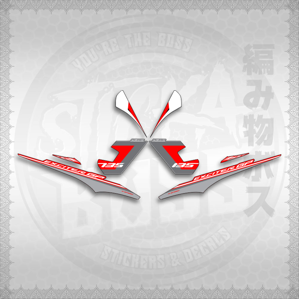 STICKER DECALS for SNIPER 135 MX(S13525EXGP)By STICKABOSS (SOFIE LAMINATED WATERPROOF)