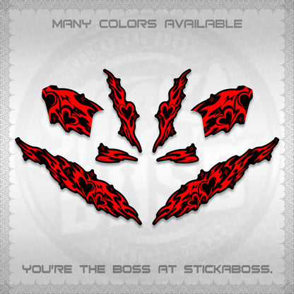 CLICK 125 V2 DECALS (2026 STRIPING HEART DESIGN) STICKER KITS BY STICKABOSS