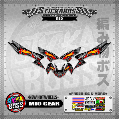 MIO GEAR STICKER DECALS ( NEW HOTWHEELS )【WITH FREEBIES】