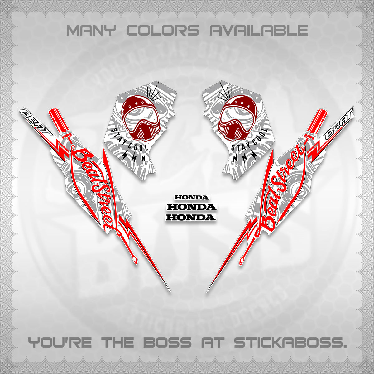 BEAT FI V2 FOR WHITE DECALS (2026 BEATSTREET DESIGN) STICKER KITS BY STICKABOSS