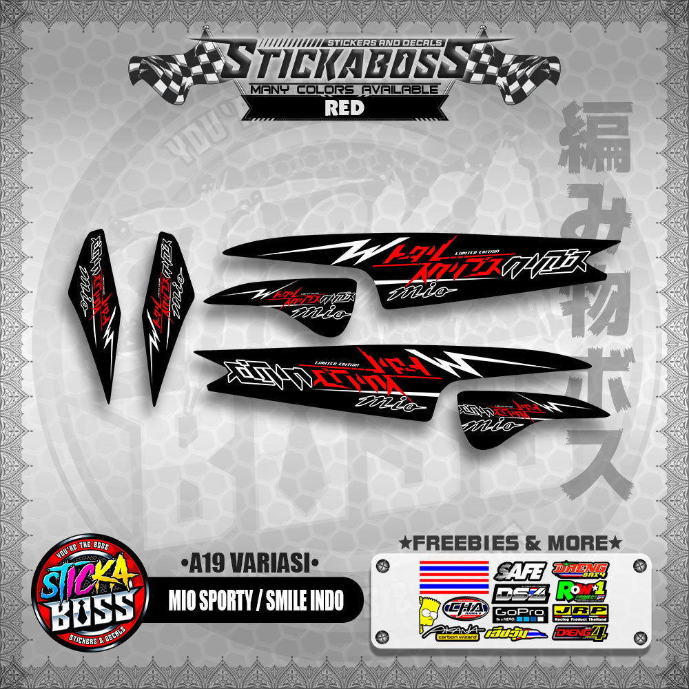 MIO SPORTY / SMILE INDO STICKER DECALS ( A19 VARIASI )【WITH FREEBIES】