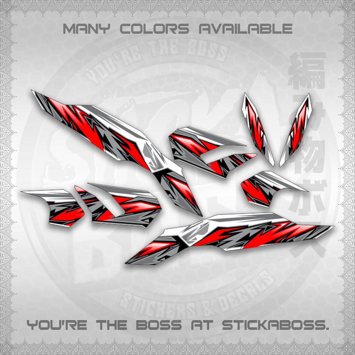 CLICK V3 INDO MALAY CONCEPT ( FOR WHITE STRIPING NEW CUSTOM DESIGN ) STICKER DECALS By STICKABOSS