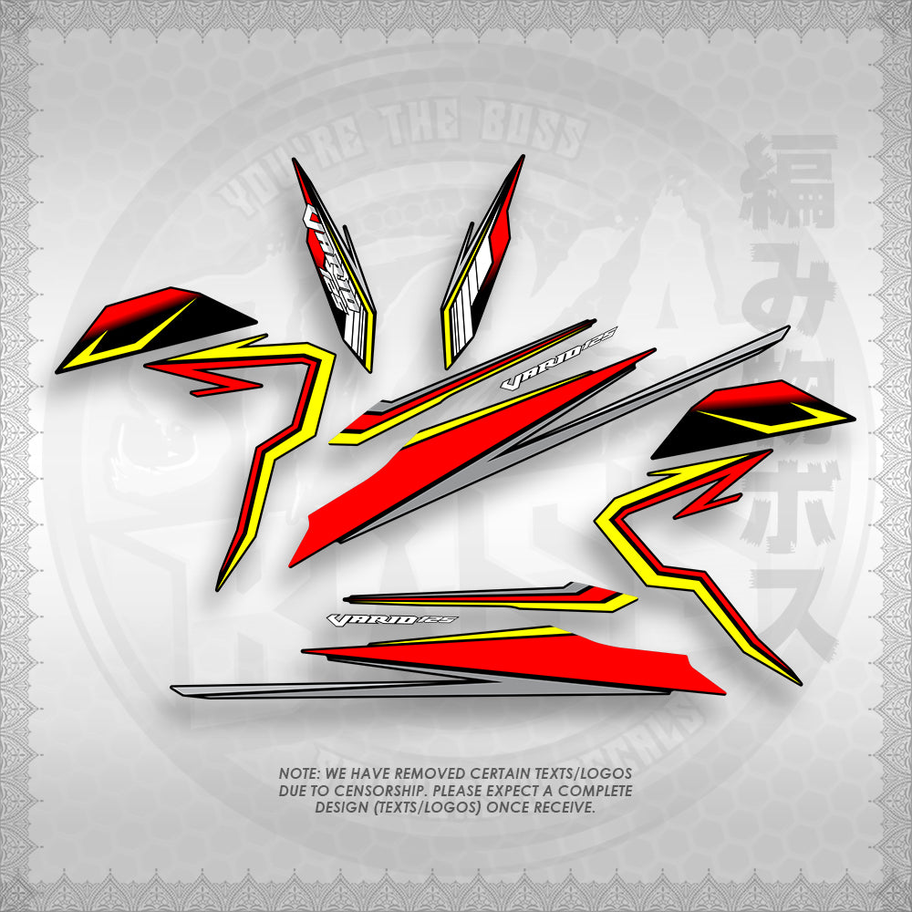 STICKER DECALS for CLICK 125 V3 (CV3VAVRDE) By STICKABOSS (SOFIE LAMINATED WATERPROOF)