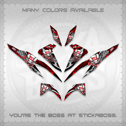 CLICK 125 V2 DECALS (2026 NEW RCB 2.0 DESIGN) STICKER KITS BY STICKABOSS