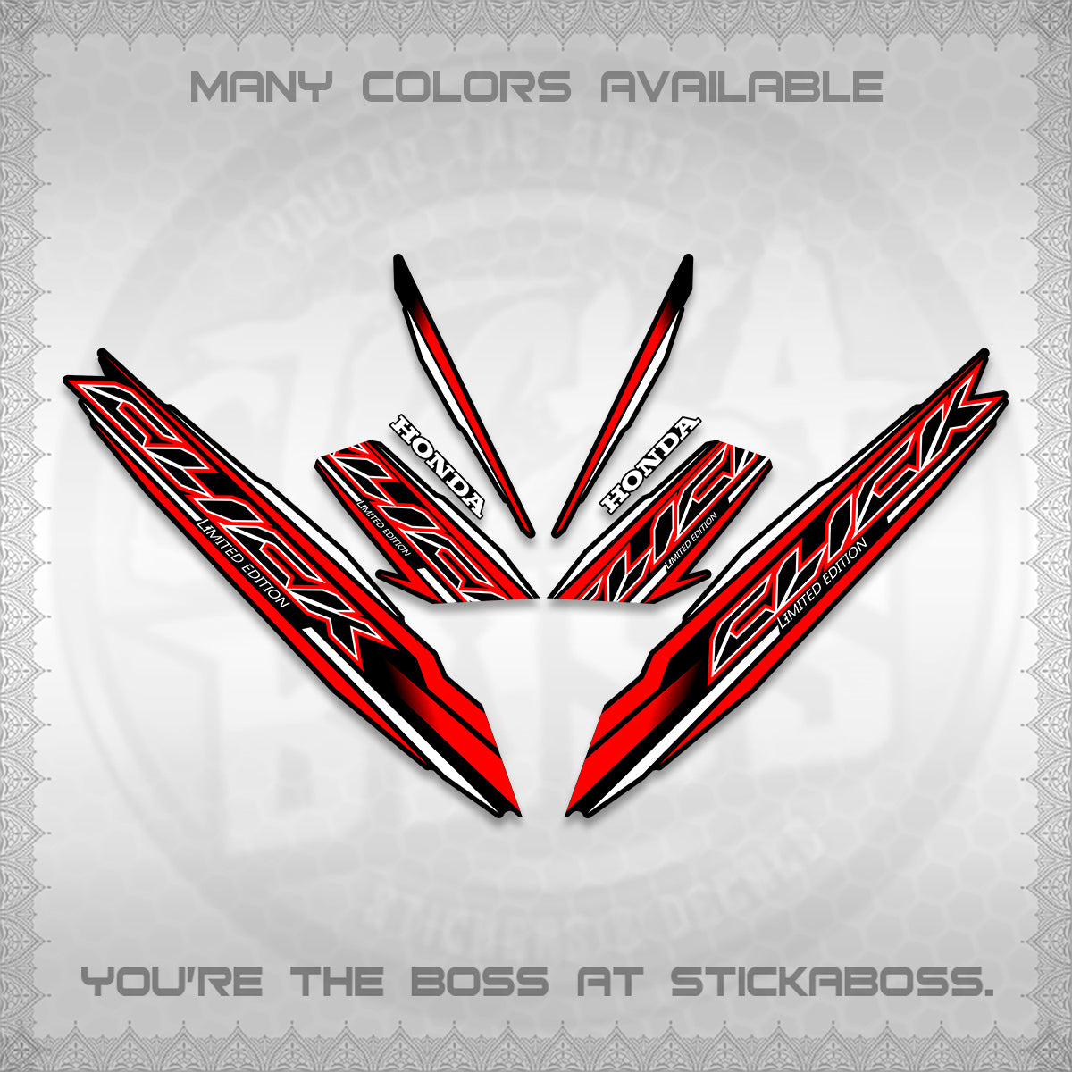 CLICK 125 V3 INDO DECALS (2024 SV 13-A2 STYLE) STICKER KITS By STICKABOSS
