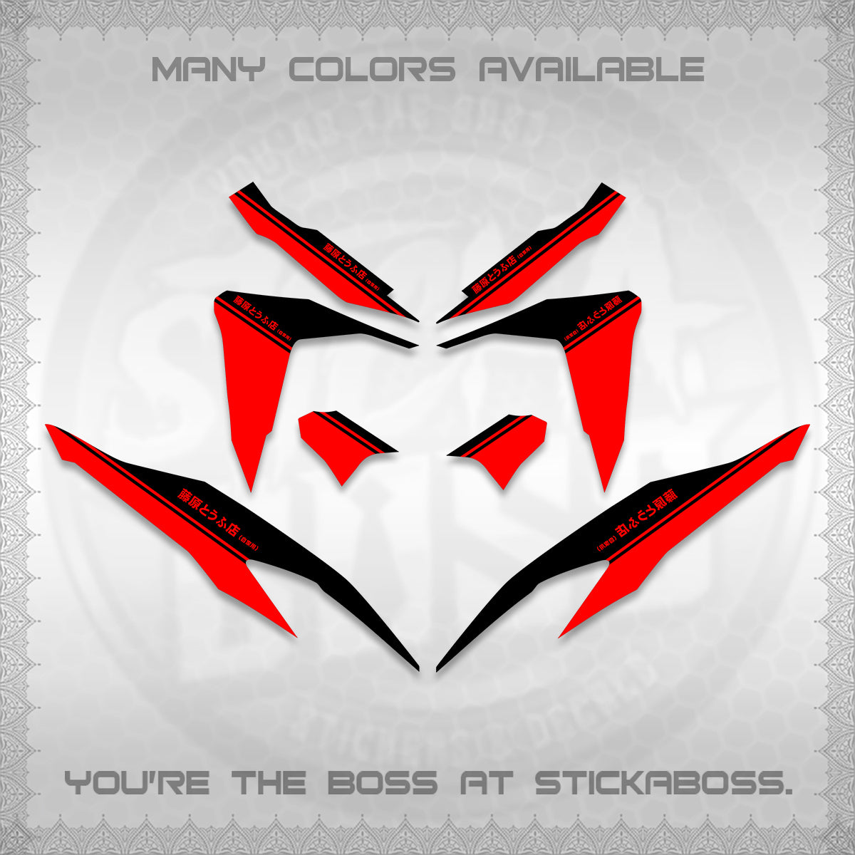 CLICK V2 DECALS (TRUENO STYLE DESIGN) STICKER KITS BY STICKABOSS