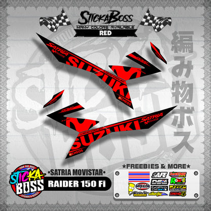 RAIDER 150 Fi DECALS ( SATRIA MOVISTAR )【WITH FREEBIES】