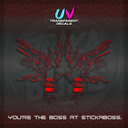 AEROX V3 ALPHA TURBO UV TRANSPARENT DECALS (SUKI 2FAST & 2FURIOUS)STICKER DECALS By STICKABO