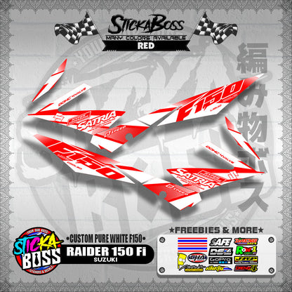 RAIDER 150 Fi STOCK DECAL ( CUSTOM PURE WHITE F150 )【WITH FREEBIES】