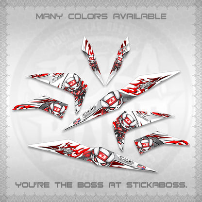 BEAT FI V2 FOR WHITE DECALS (2026 NEW RCB 2.0 DESIGN) STICKER KITS BY STICKABOSS