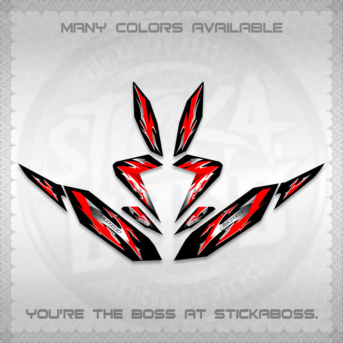 CLICK 125 V4 VARIO DECALS (2026 MODERN TRIBAL DESIGN) STICKER KITS By STICKABOSS
