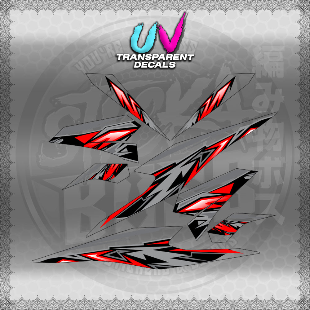 TRANSPARENT BEAT 110 V3 INDO-MALAY CONCEPT (STRIPING MOTIF DESIGN) STICKER DECALS for STICKABOSS