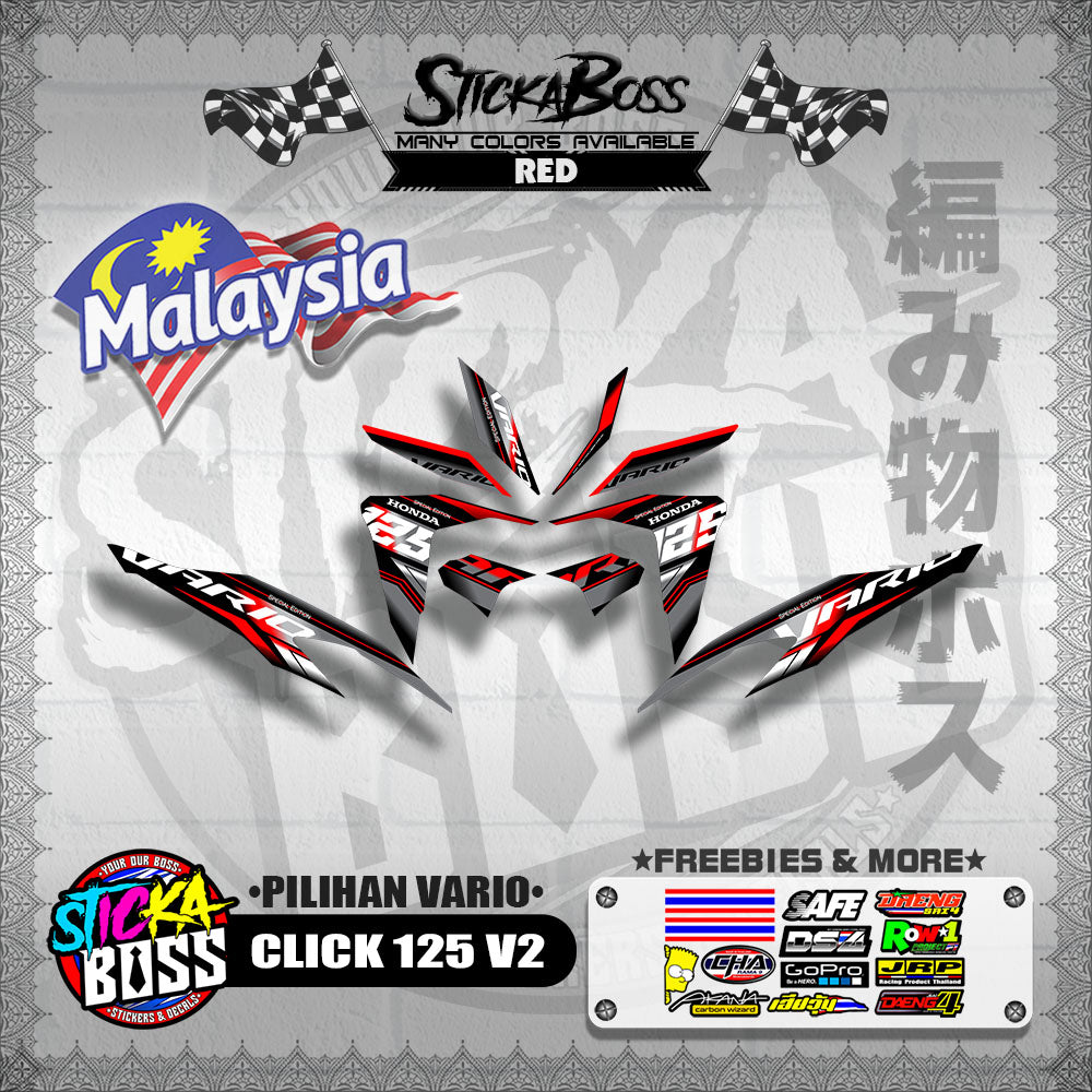 CLICK 125 V2 MALAYSIAN DECALS ( PILIHAN VARIO )