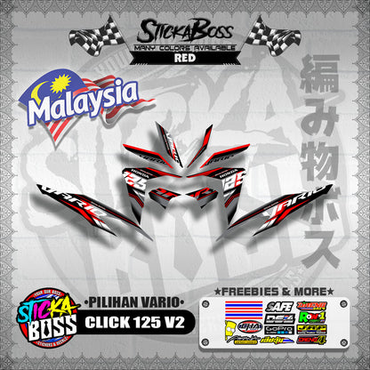 CLICK 125 V2 MALAYSIAN DECALS ( PILIHAN VARIO )
